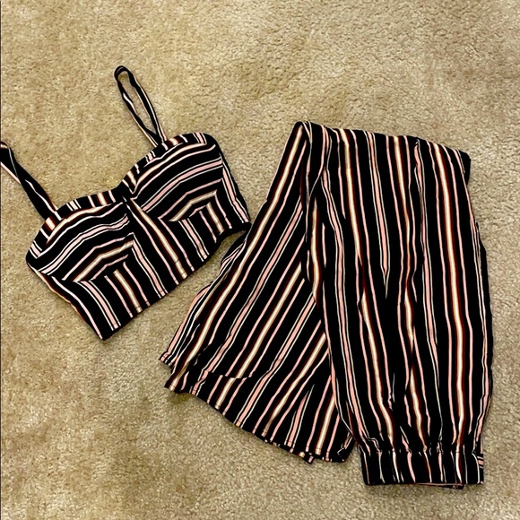 2 piece striped set
